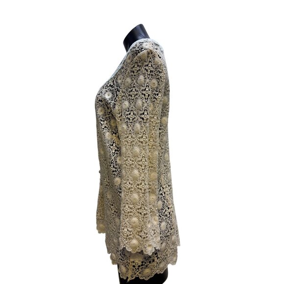4 Love And Liberty Crochet Lace Button-Up Jackets L - Picture 3 of 5